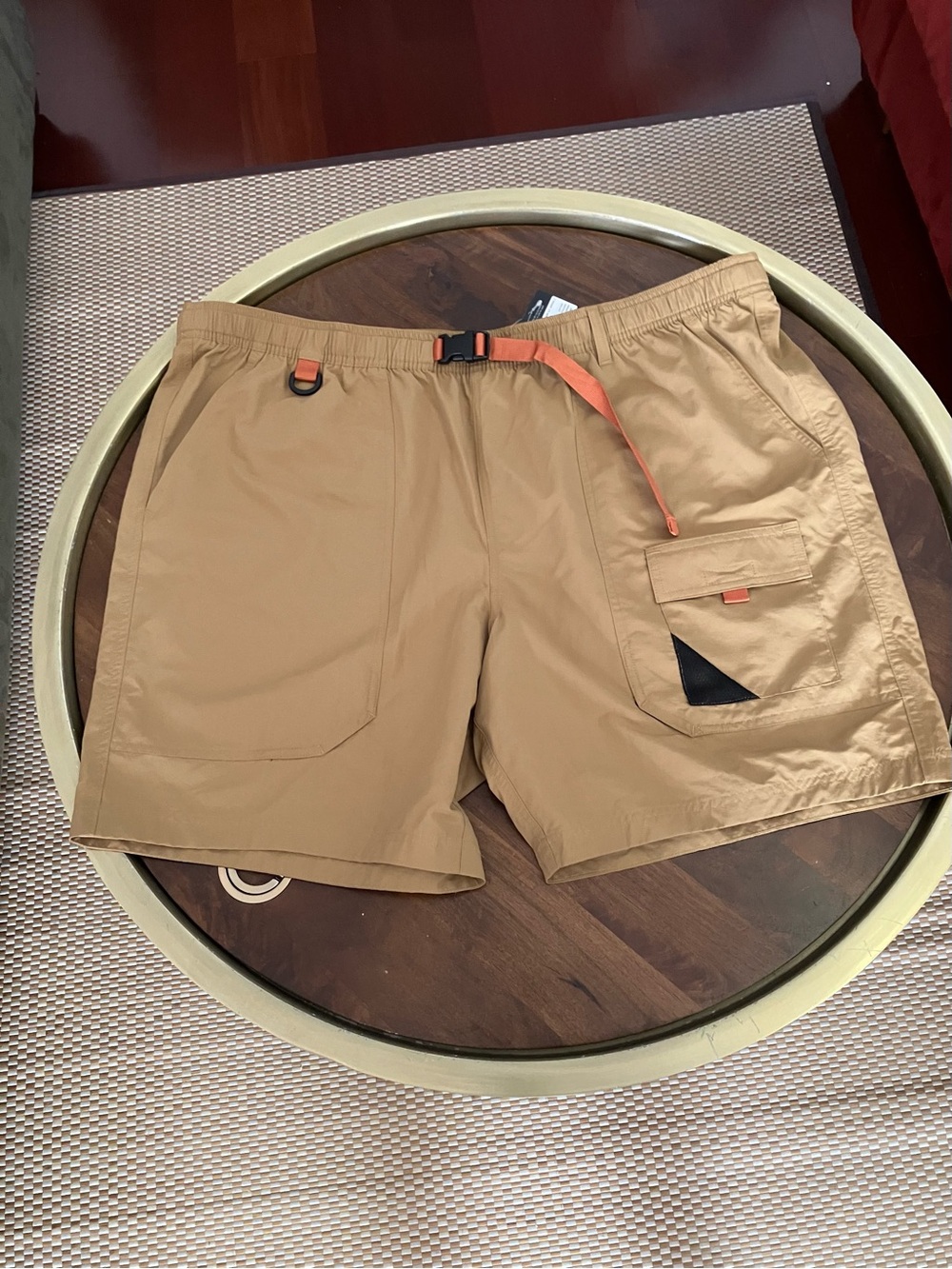 Eddie Bauer Floatilla Cargo Shorts 2.0 UPF 50+ Belted Bronze Mens size XXL New